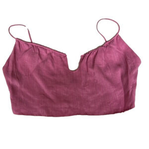 Zara Women's  Pink Crop Tank Top